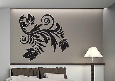 Wall Vinyl Sticker Decal Beautiful Floral Decoration Living Room Bathroom Unique Gift (n207)