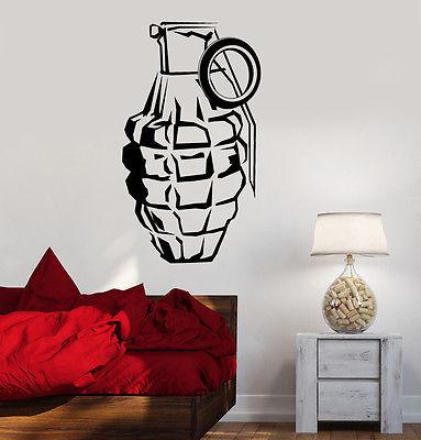 Wall Vinyl Military Arms Grenade Guaranteed Quality Decal Unique Gift (z3485)