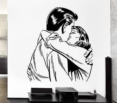 Wall Sticker Love Kiss Man And Woman Romantic Decor For Living Room Unique Gift (z2595)