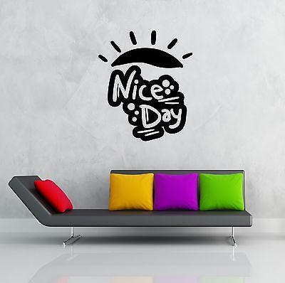Wall Stickers Vinyl Decal Nice Day Sun Postive For Living Room Unique Gift (z1607)