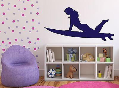 Wall Sticker Vinyl Decal Sexy Girl Surfer Slim Athletic Figure Unique Gift (n176)