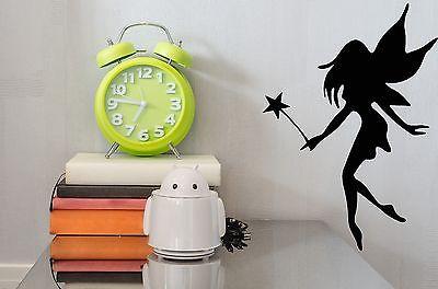 Wall Sticker Vinyl Decal Little Fairy With Wings and a Magic Wand Unique Gift (n127)