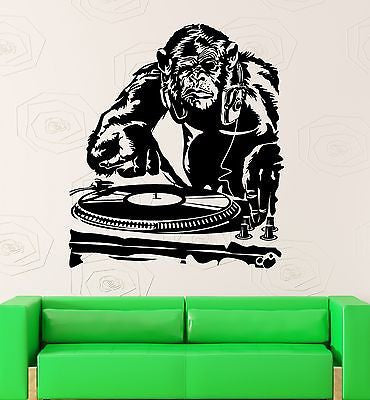 Wall Sticker Vinyl Decal Monkey DJ Music Night Club Party Unique Gift (ig1895)