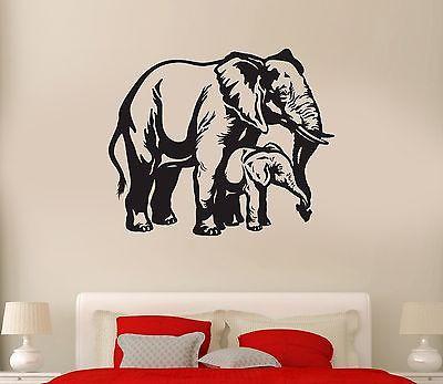 Wall Decal Elephants Animal India Africa Savanna Mural Vinyl Stickers Unique Gift (ed043)