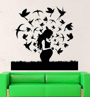 Vinyl Decal Mom Family Pregnancy Maternity Baby Bird Wall Stickers Unique Gift (ig2350)