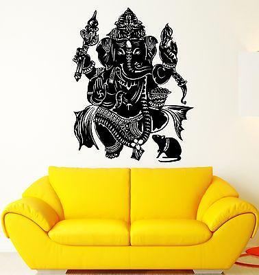 Wall Sticker Vinyl Decal God Ganesha India Hindu Religion Unique Gift (ig1858)