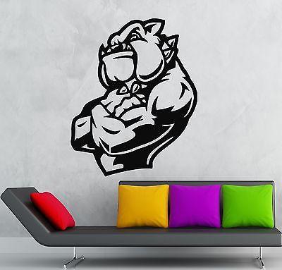 Wall Stickers Vinyl Decal Muscled Dog Animal Pets Bulldog Unique Gift (ig793)