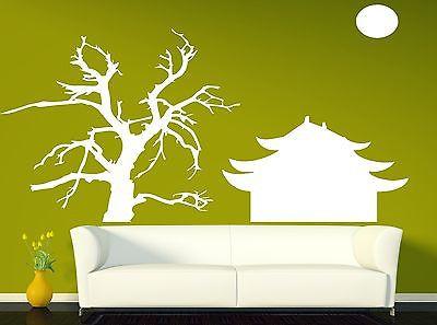 Wall Sticker Vinyl Decal Sakura Pagoda Sun Japan Geisha Samurai Unique Gift (n064)