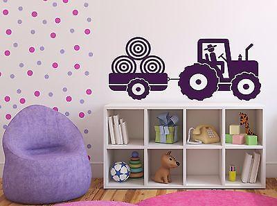 Vinyl Decal Wall Sticker Kid's Tractor Trailer Farm Boy's Room Decoration Unique Gift (n180)