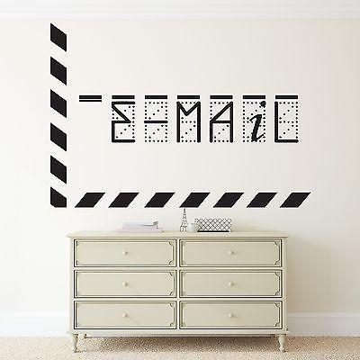 Wall Sticker Vinyl Decal Letter Envelope Return Address E-mail Unique Gift (n077)