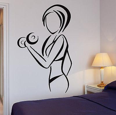 Sexy Woman Wall Decal Sports Fitness Healthy Lifestyle Gym Stickers Art Unique Gift (ig2514)