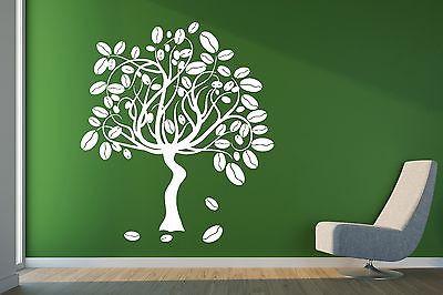 Wall Vinyl Sticker Decal Coffee Tree Beans on the Ground Cofffe Aroma Unique Gift (n124)