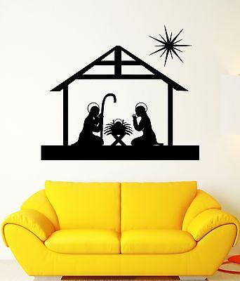 Wall Sticker Religion Christianity Christmas Art Mural Vinyl Decal Unique Gift (ig1935)