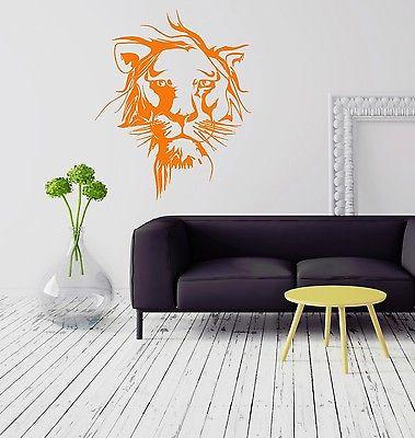 Wall Vinyl Sticker Decal Beautiful Lion Leo Animal Tribal Art Room Unique Gift (ig2058)