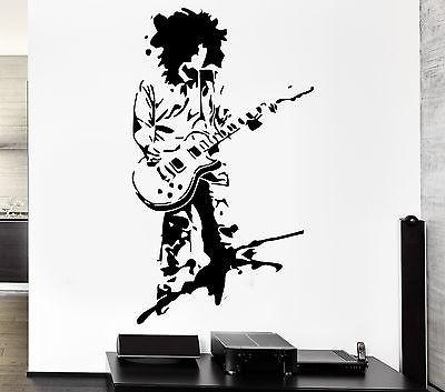 Wall Sticker Music Rock Guitar Star Cool Pop Art For Living Room Unique Gift z2605