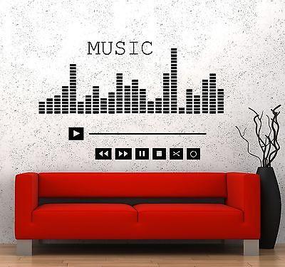Wall Vinyl Music Player Equalizer Good Sound Guaranteed Quality Decal Unique Gift (z3540)