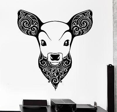 Wall Vinyl Deer Fawn Animal Ornament Mural Vinyl Decal Unique Gift (z3354)