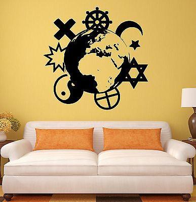 Wall Stickers Religions Christianity Islam Buddhism Mural Vinyl Decal Unique Gift (ig1943)