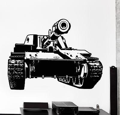 Wall Vinyl Tank Military War Army Cool Decal Unique Gift (z3419)