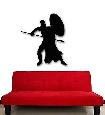 Wall Stickers Vinyl Decal Spartan Warrior with Spear War Military Kids (ig816)