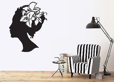 Wall Vinyl Sticker Decal Portrait Beautiful Woman Magnificent Profile Unique Gift (n126)