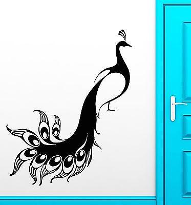Peacock Wall Stickers Bird Beautiful Living Room Decor Vinyl Decal Unique Gift (ig2424)