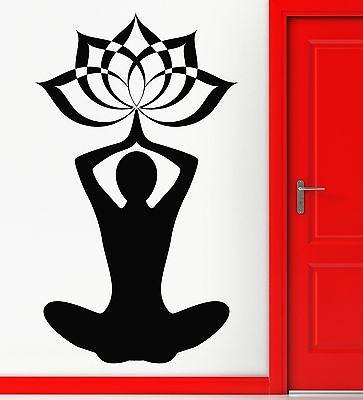 Wall Stickers Vinyl Decal Yoga Lotos Buddha Buddhism Fitness Meditation Unique Gift (z1769)