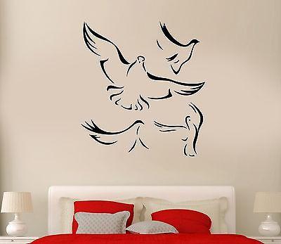 Wall Decal Flock Of Birds Flying Wings Dove Heaven Vinyl Stickers Unique Gift (ed230)