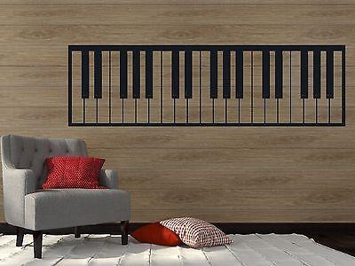 Wall Vinyl Sticker Decal Stylish Piano Keys Black White Music Notes Unique Gift (n109)