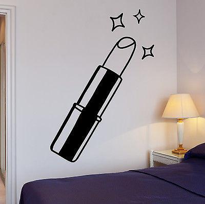 Wall Decal Lipstick Makeup Fashion Style Woman Vinyl Stickers Art Mural Unique Gift (ig2587)