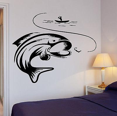 Wall Decal Fishing Fishing Lake Relax Relaxation Cool Decor For Garage Unique Gift (z2754)