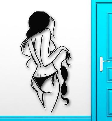 Wall Stickers Vinyl Decal Hot Sexy Girl Naked Lingerie Nude Striptease Unique Gift (ig1790)