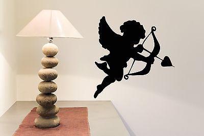 Wall Stickers Vinyl Decal Cute Little Cupid Bow and Arrow in the Heart Unique Gift (n079)