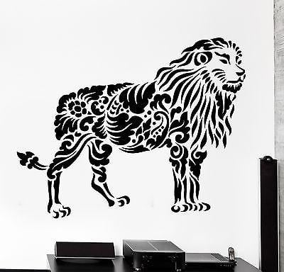 Wall Decal Lion Africa Animal Ornament Tribal Mural Vinyl Decal Unique Gift (z3198)