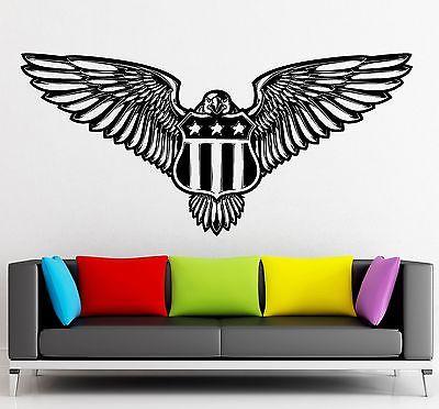 Wall Sticker Vinyl Decal Eagle and Shield Symbol Excellent Room Decor Unique Gift (ig2149)