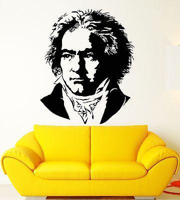 Wall Stickers Vinyl Decal Beethoven Classical Music Composer Famous Unique Gift (ig1771)