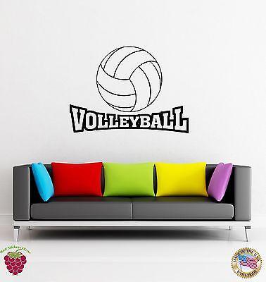 Vinyl Decal Wall Stickers Volleyball Word Game Ball Sport Living Room (z1644)