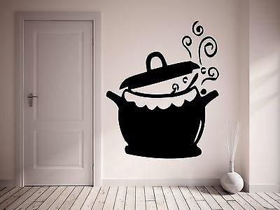 Wall Sticker Vinyl Decal Kitchen Pots and Fry Pans Cooking Kettle Cuis ...