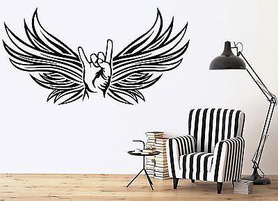 Wall Sticker Vinyl Decal Rocker Hand Sign Goat Fan of Rock Music Unique Gift (n210)