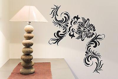 Wall Sticker Vinyl Decal Ornamental Flowers Heart Leaves Circles Unique Gift (n057)