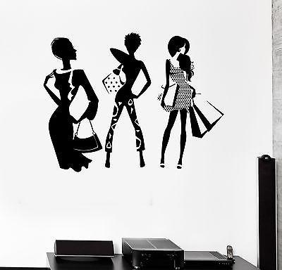 Beautiful Style Fashion Girl Room Shopping Art Wall Sticker Vinyl Decal Unique Gift (ig2039)