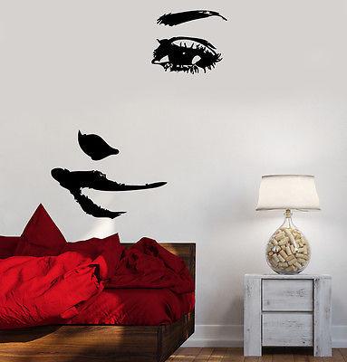 Wall Decal Eyes Face Beautiful Girl Woman Smile Vinyl Sticker Unique Gift (z3604)