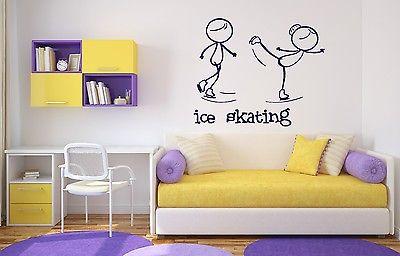 Wall Vinyl Sticker One of the Sports Figure Skating Funny Image Unique Gift (n308)