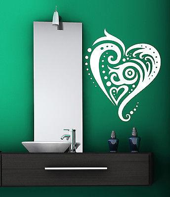 Wall Vinyl Sticker Decal Decorative Picture Heart Kiss Love Unique Gift (n134)