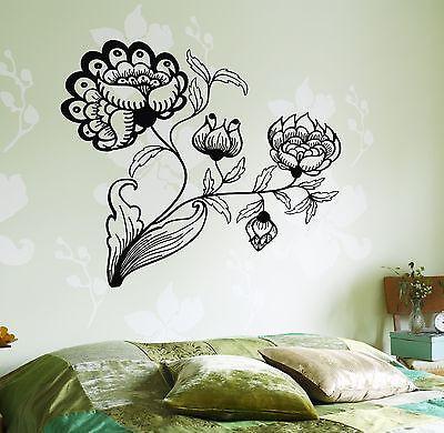 Wall Decal Flower Floral For Bedroom Vinyl Sticker Unique Gift (z3644)