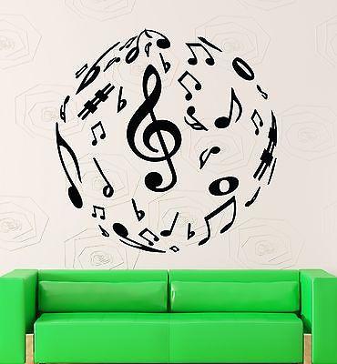 Wall Stickers Vinyl Decal Sheet Music Musician Sound Room Decor Unique Gift (ig1795)