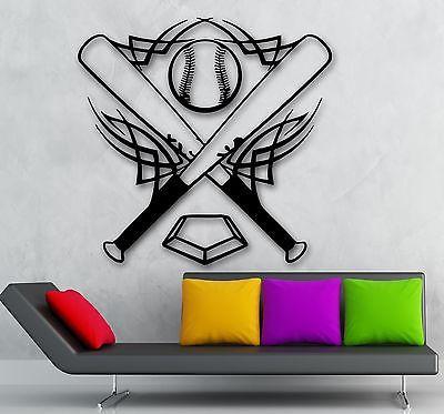 Vinyl Decal Baseball Wall Stickers Bat Sports Ball Great Decor for Boys Room Unique Gift (ig340)