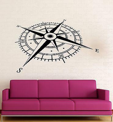 Wall Stickers Vinyl Decal  Compass Coolest Decor For Man Living Room Unique Gift z1578