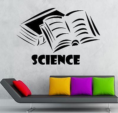 Wall Stickers Vinyl Decal Science Education School Knowledge Book Unique Gift (ig2301)