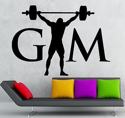 Wall Sticker Vinyl Decal Gym Sport Sports Fitness Bodybuilding Unique Gift (ig2070)